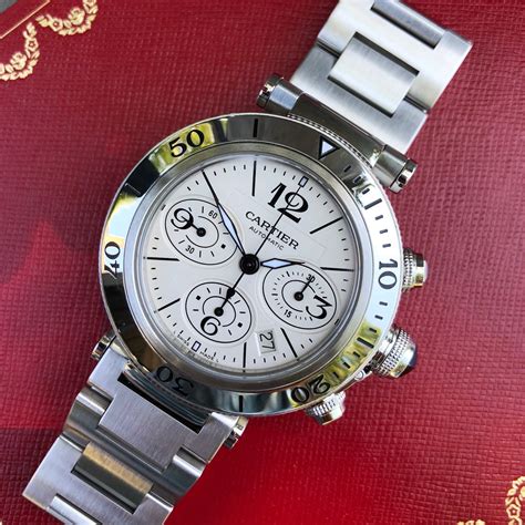 ' cartier chronograph watch|cartier pasha 42mm chronograph.